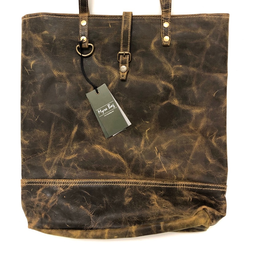 Fleece Leather Tote Bag - Picture 2 of 7